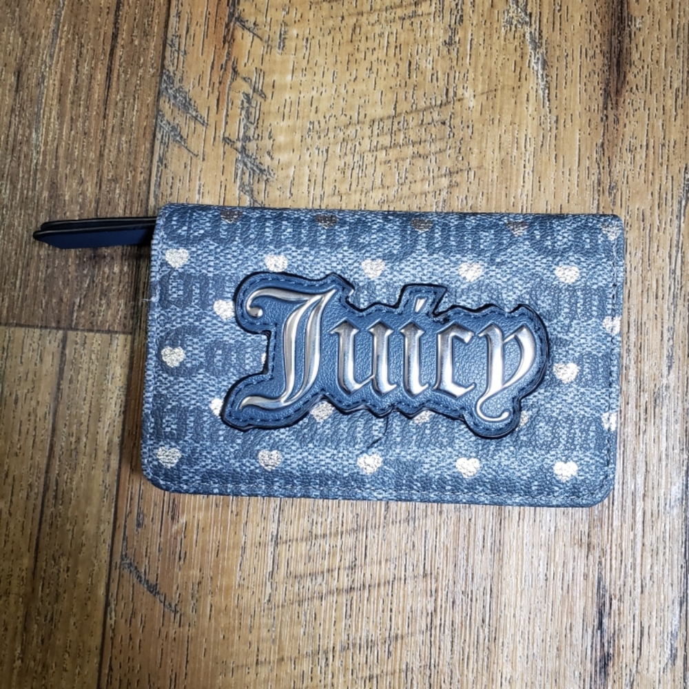 Juicy Couture Poker Face Denim Bi- Fold Wallet